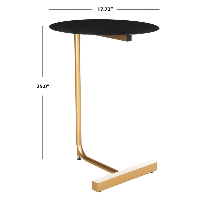 Litch Iron Top End Table, Black