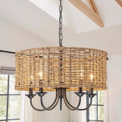 Kathyrn 5 - Light Dimmable Drum Chandelier