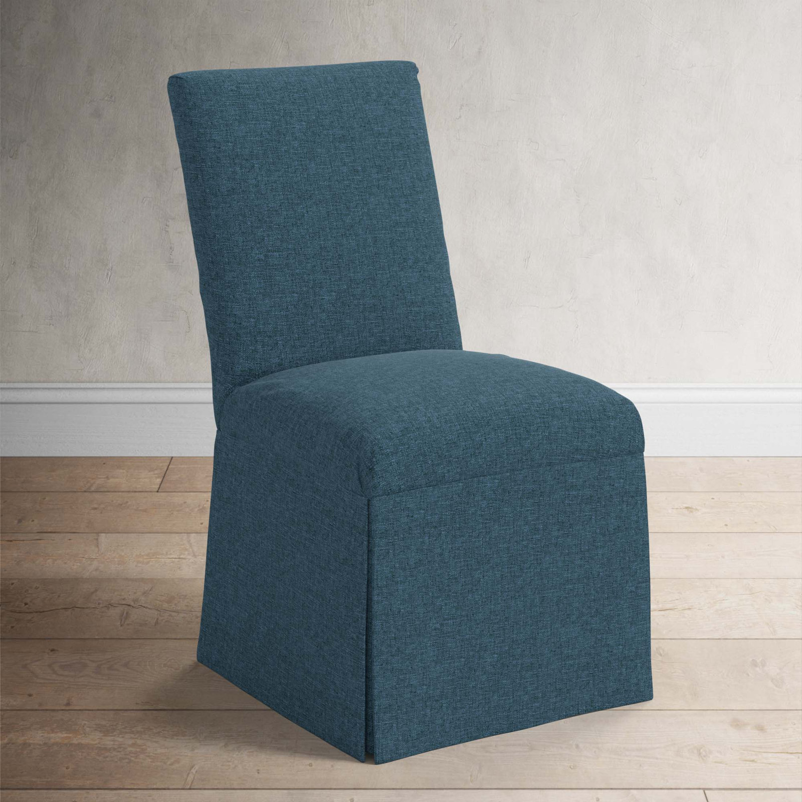 Silvia Parsons Dining Chair, Zuma Navy Textured Linen