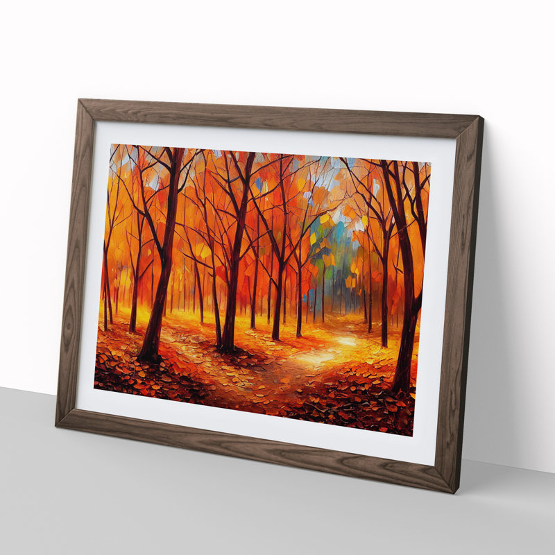 Amazing Autumn Forest Vol.4 - Framed Print, 25cm H x 34cm W x 2cm D, Walnut