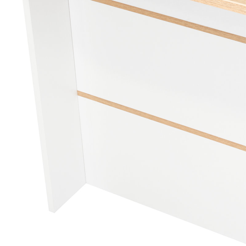 Meesam Crete Kitchen Island Pearl, White/Light Pine