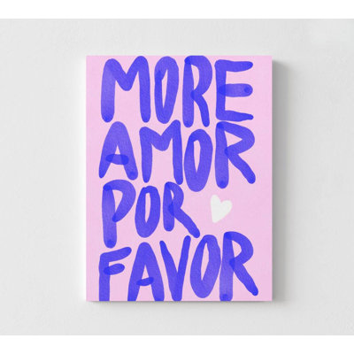 «More Amor Por Favor», impression d'art typographique inspirante