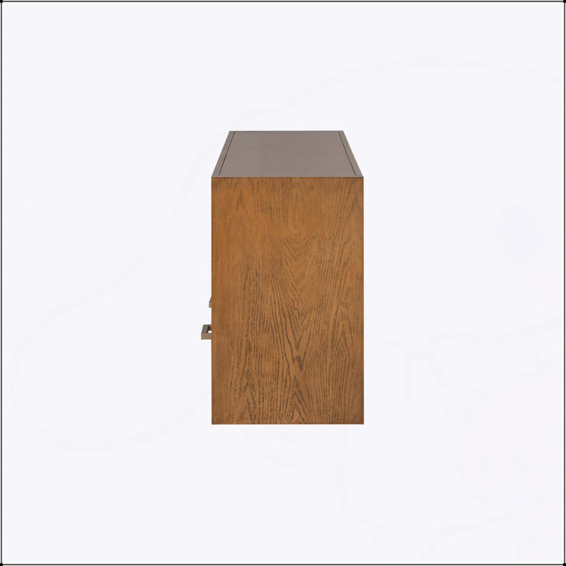 Mirod Stylish TV Stand with Ample Storage, Classic Design, Three Drawers, Spacious Surface, and Minimalist Metal Handles