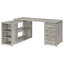 Bureau en forme de L à 3 tiroirs Tona Grey Driftwood-809753911