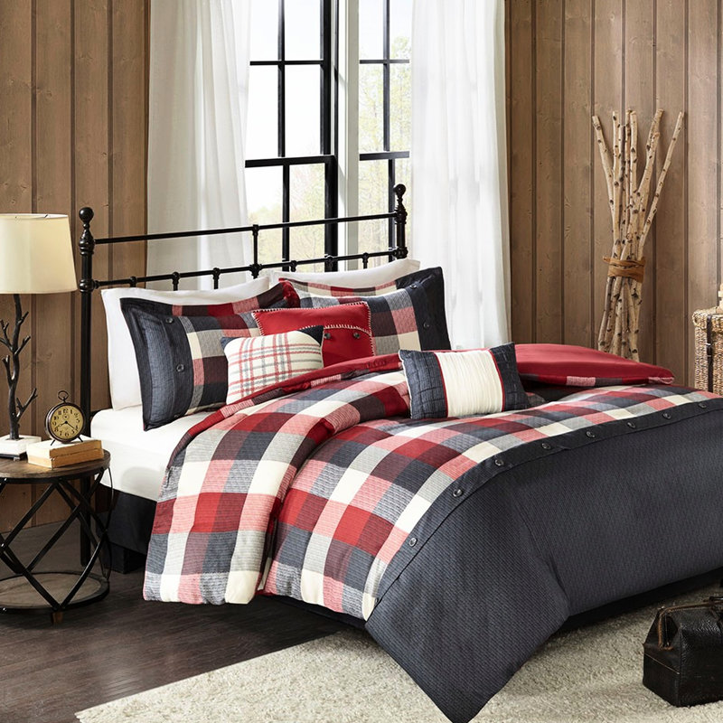 Housse de couette à chevrons Buffalo, Double/grand housse de couette + 5 pièces supplé