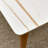 White Rectangular Stone with Solid Dining Table For Dining Room/Kitchen