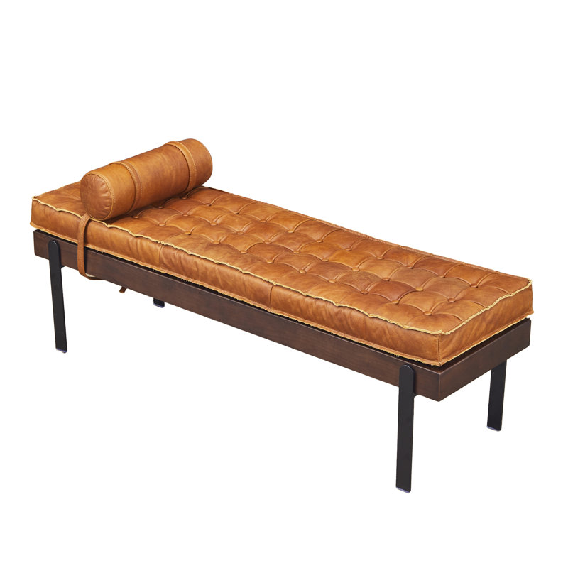 Banc en cuir véritable Clarkson, Light Brown