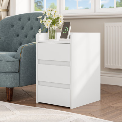 35cm W Manufactured Wood Bedside Table