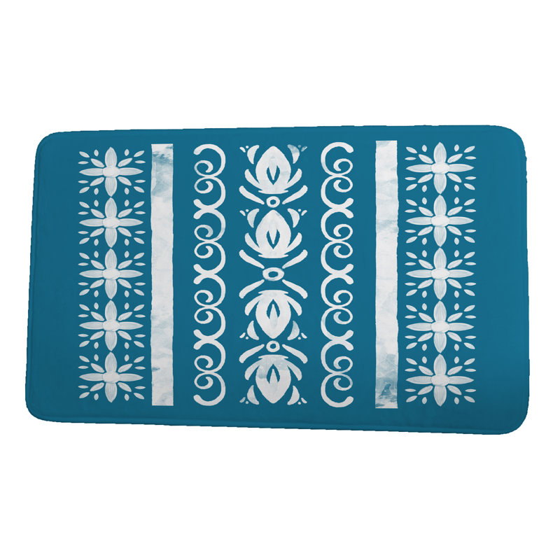 Tapis de bain Loya, l 24 po x L 36 po, Bleu