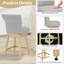 Tabouret de bar et de comptoir pivotant en bois massif Malakeh (ensemble de 1/2/4)-1275975471-1275975469-1276884708