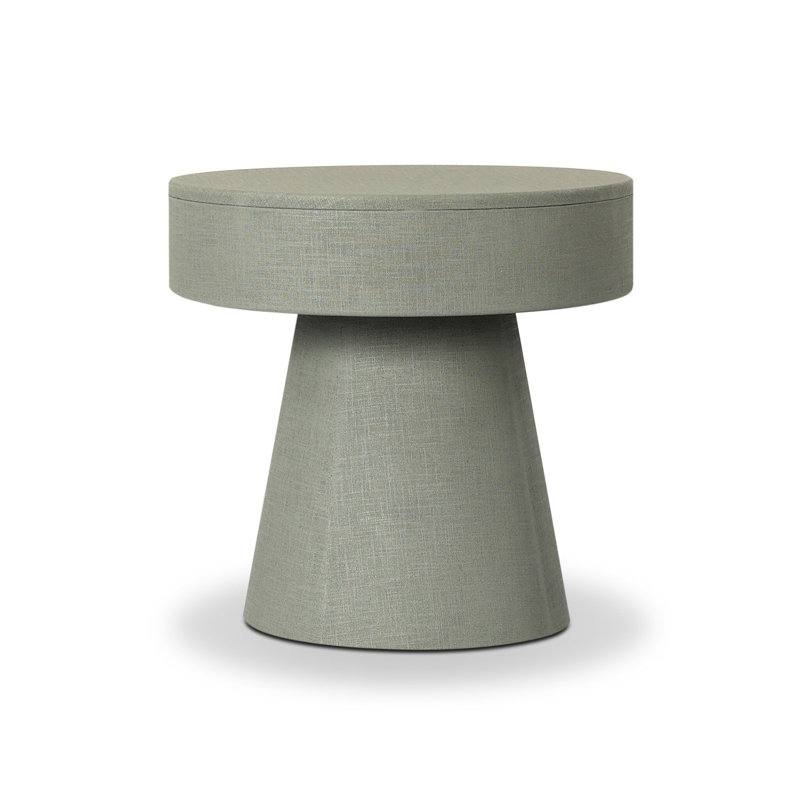 Chiro Nightstand-Black Linen, Laurel Sage