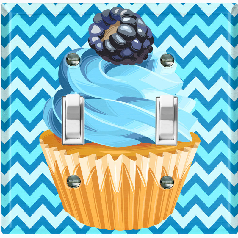 Plaque murale interrupteur à bascule Blackberry Cupcake
