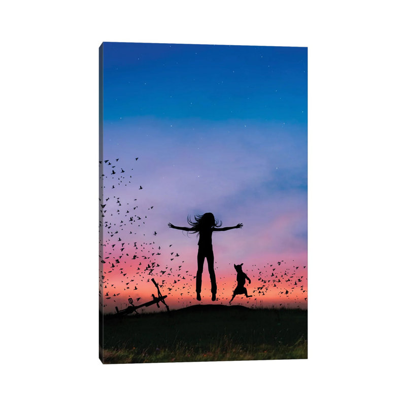 Fly With Birds by Abdullah Evindar - Wrapped Canvas Print, 30.48cm H x 20.32cm W x 1.91cm D
