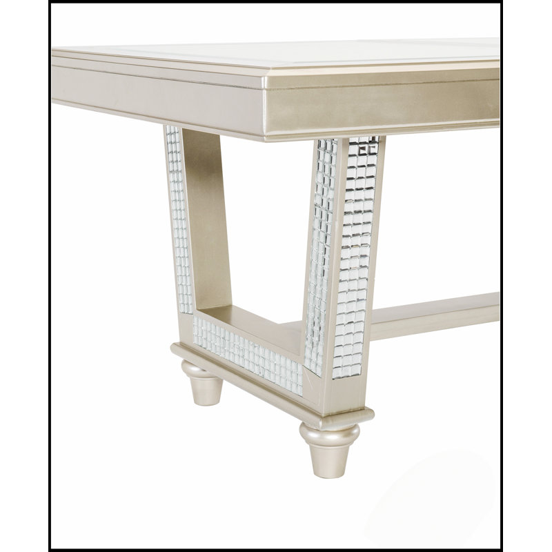 Table de salle à manger à hauteur de comptoir de conception traditionnelle avec rallonge et base de rangement intégrée pour une salle à manger élégante