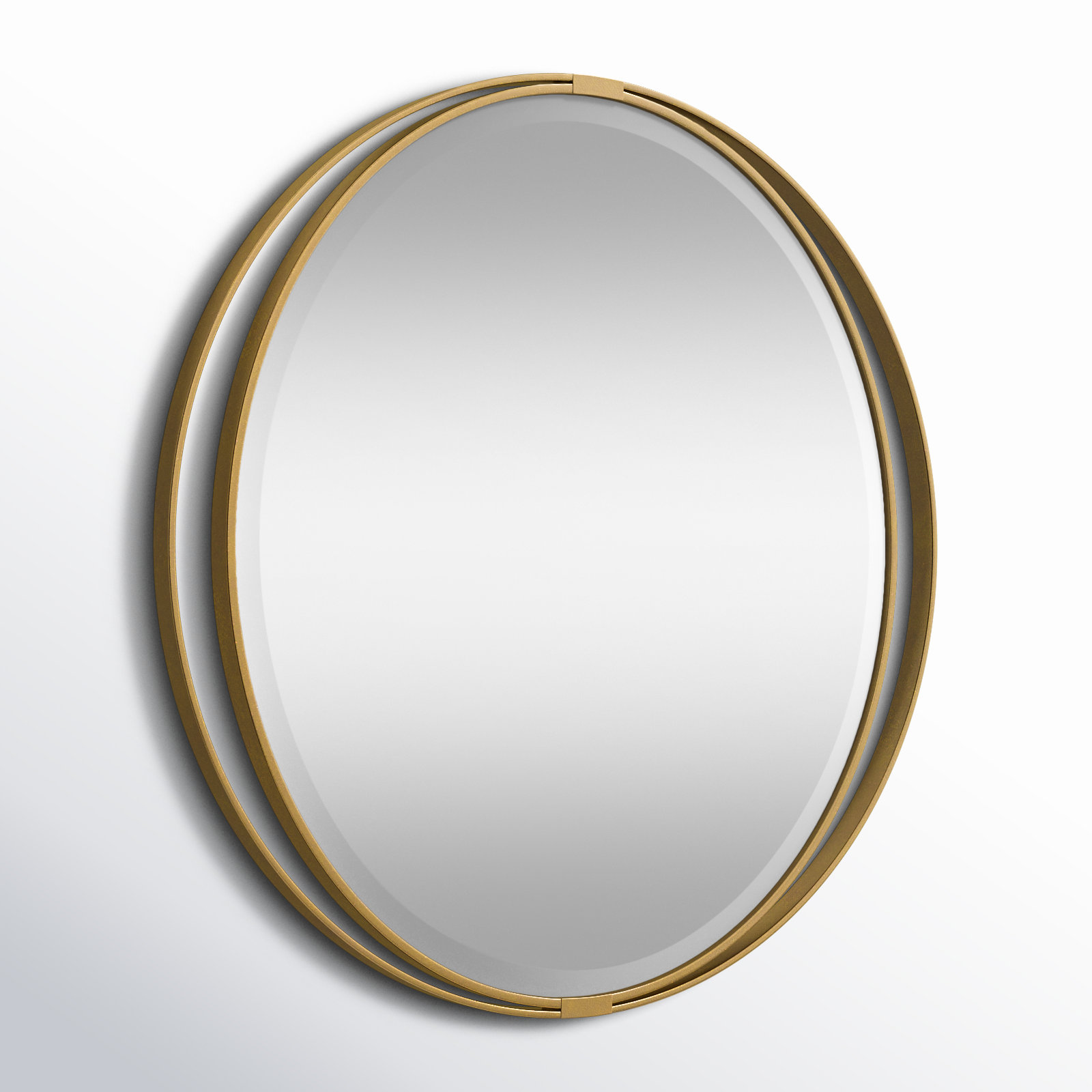 Joss & Main Dayton Gold Round Mirror