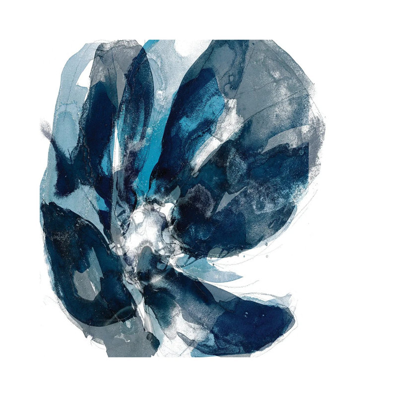 Blue Exclusion II by Jennifer Goldberger - Wrapped Canvas Painting, 30.48cm H x 30.48cm W