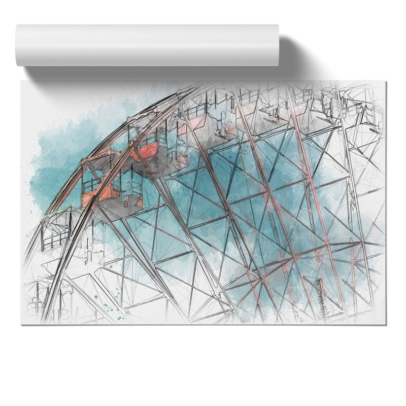 Ferris Wheel Vol.2 Sketch - No Frame Print, 21cm H x 30cm W x 0.1cm D
