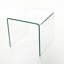Petite table d'appoint et de bout en verre transparent
