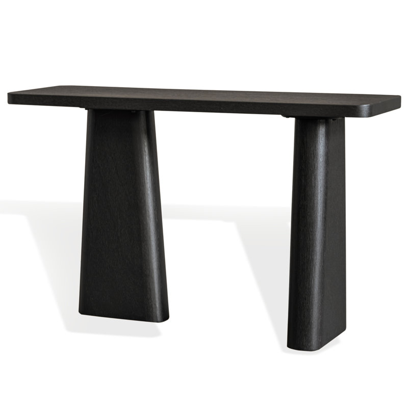 Console en bois massif 49 "Prerte, Noir, noir, noir, noir
