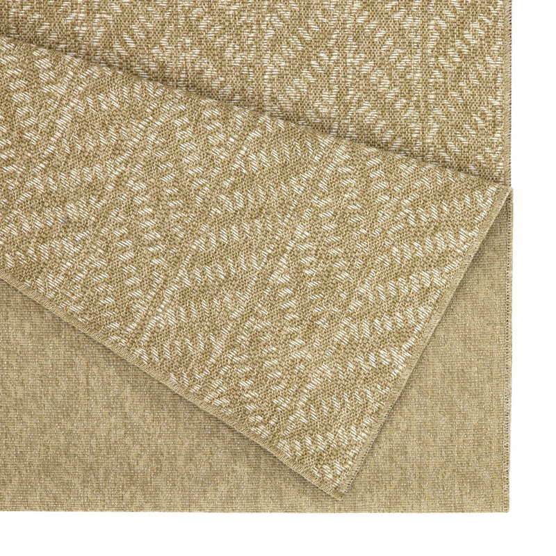 Jute/White Indoor/Outdoor Area Rug, 2 Ft. 7 In. X 7 Ft. 3 In., Runner 2'7" x 7'3"