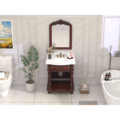 Ensemble de meuble-lavabo simple 30 po en bois massif Hopkinton