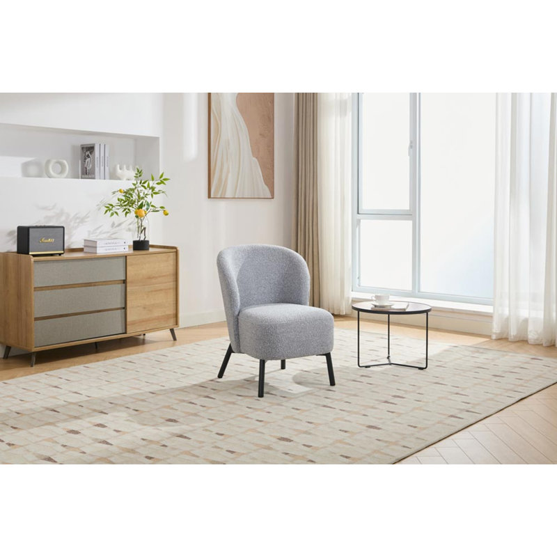Talia Boucle Chair , Grey