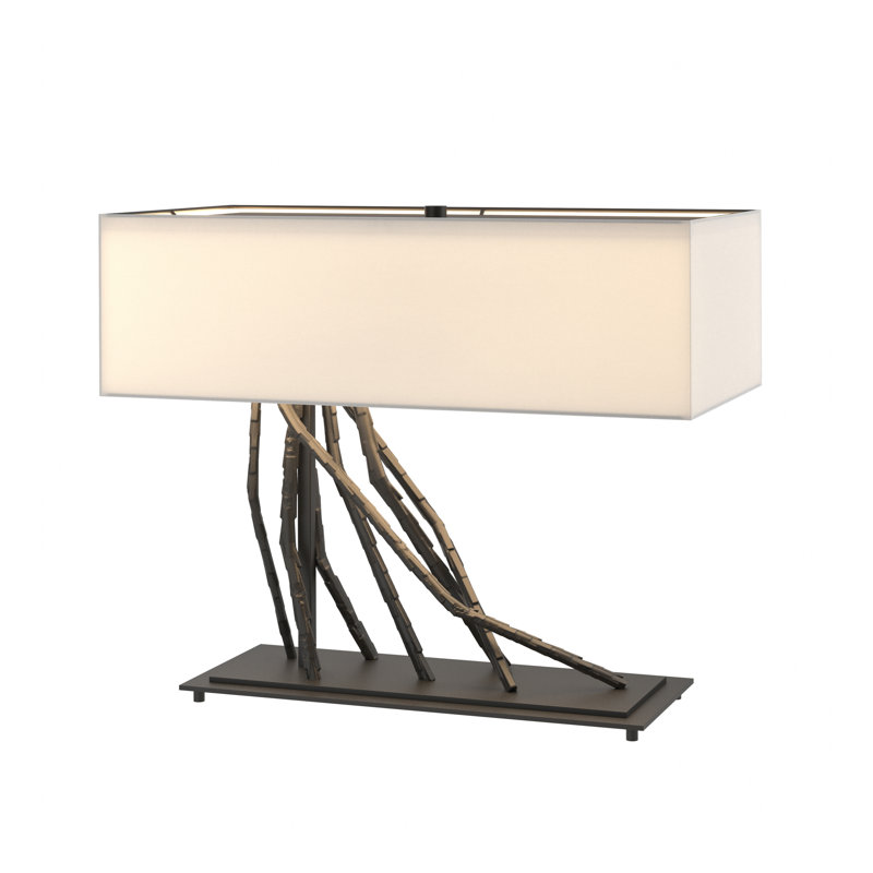 Brindille 16.5" Table Lamp, Flax, Black