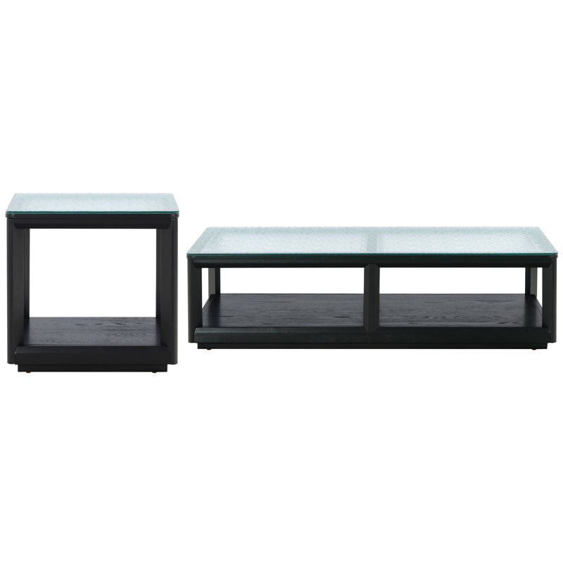 Ensemble de tables basses 2 pièces Malavika, Noir