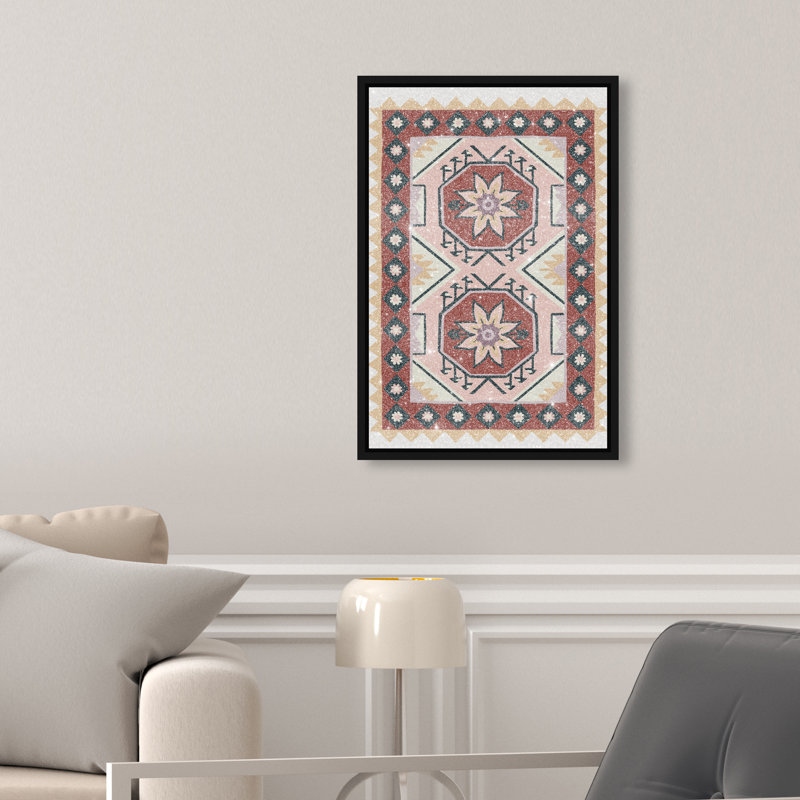 Daylight Damask Print by Oliver Gal, 46"H x 31"W, Black Floater Frame