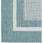 Tapis intérieur / extérieur gris / bleu clair en polypropylène Alxavier