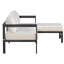 Canapé d'extérieur en forme de L 3 places avec structure et coussins en fer-698059285