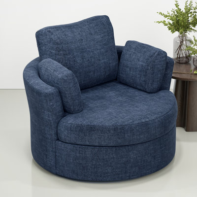 Bilbe 106cm Wide Swivel Barrel Chair 