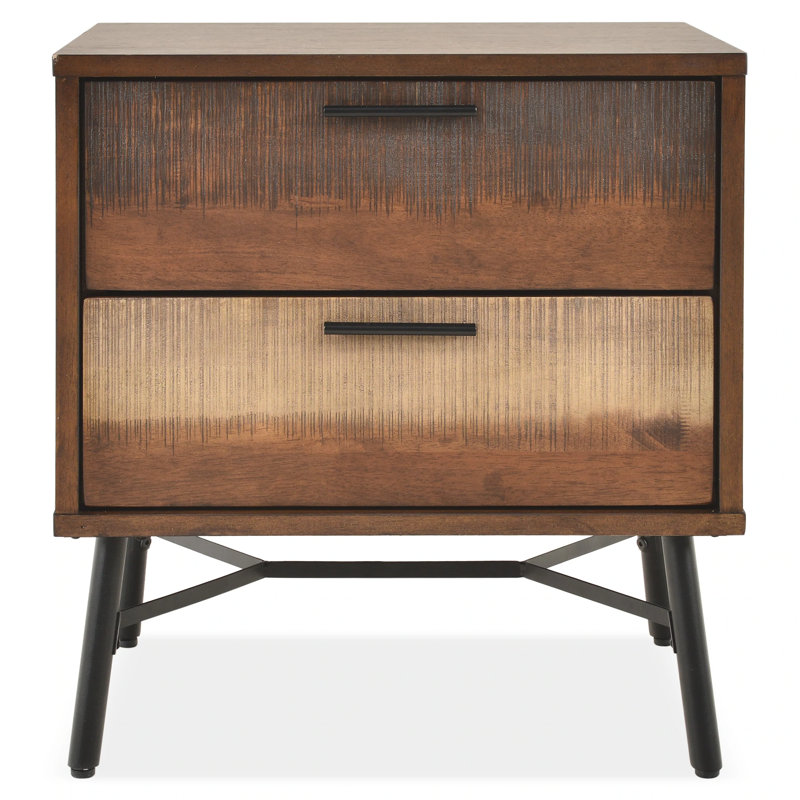 55cm W Solid Wood Bedside Table