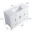 Bathroom Vanity With Ceramic Sink Combo, Abundant Storage Cabinet -4 Soft Close Doors And 4 Drawers-1011001802