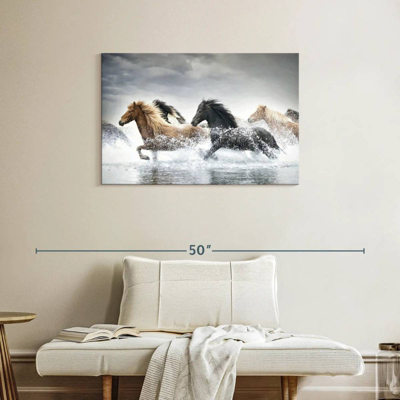Brampt Horse Run III, 24" H x 36" W