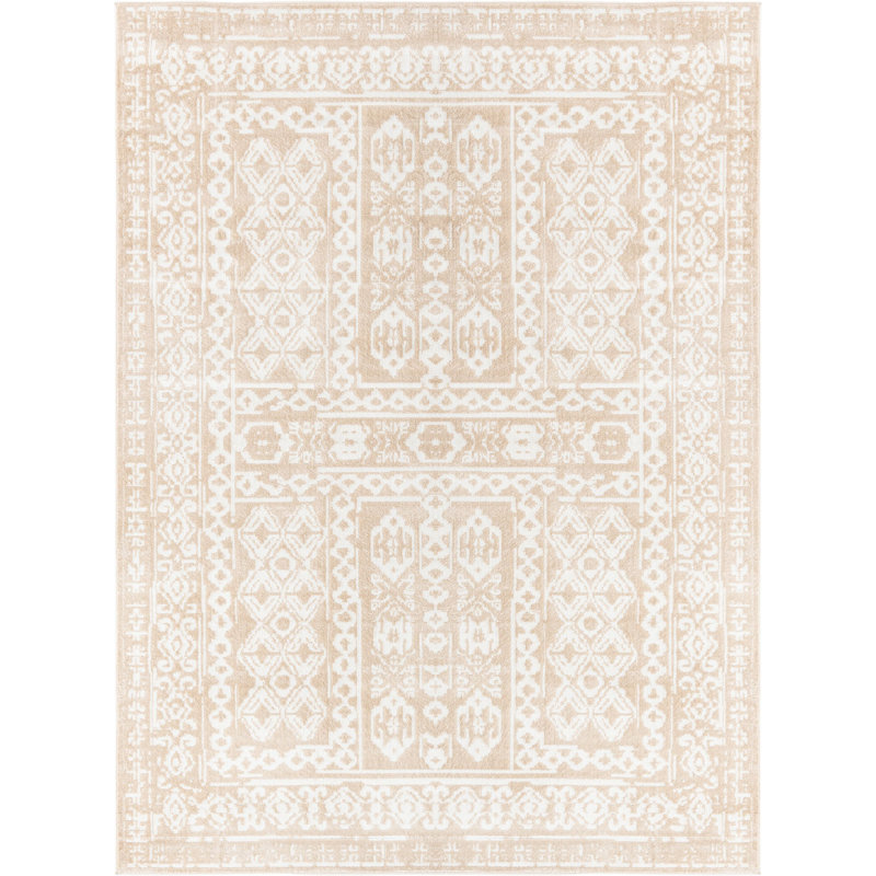 Tapis beige contemporain Micsunel, Rectangle 9 pi x 12 pi