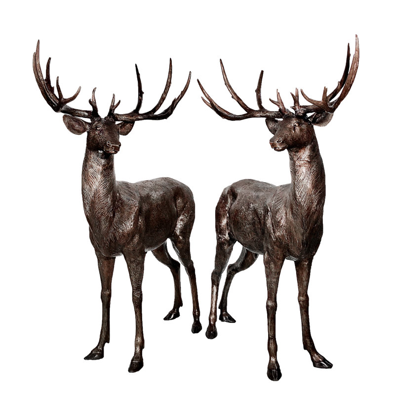 Deer Bronze Garden Statue