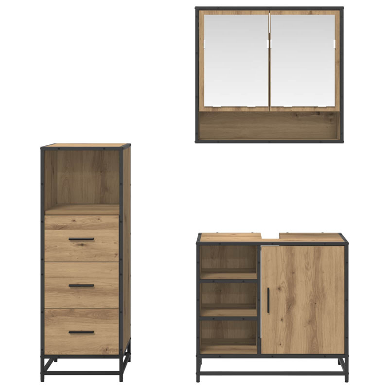 Bathroom Suite, Light Wood