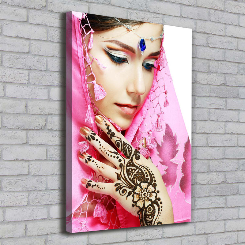 Indian Woman - Wrapped Canvas Print