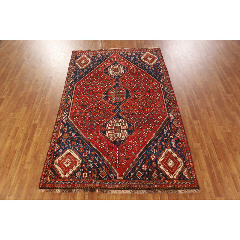 Tapis traditionnel rétro géométrique 6 x 9