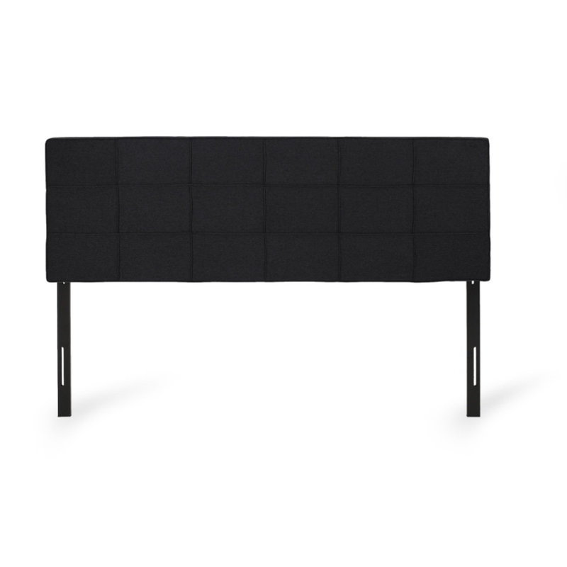 Linen Upholstered King/Cal King Headboard - Adjustable Height, Square Stitched Detail & Sturdy Metal Legs, Ideal for Bedroom Decor