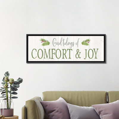 «Peaceful Christmas Horizontal Comfort & Joy» par Tara Reed - impression d'art textuel