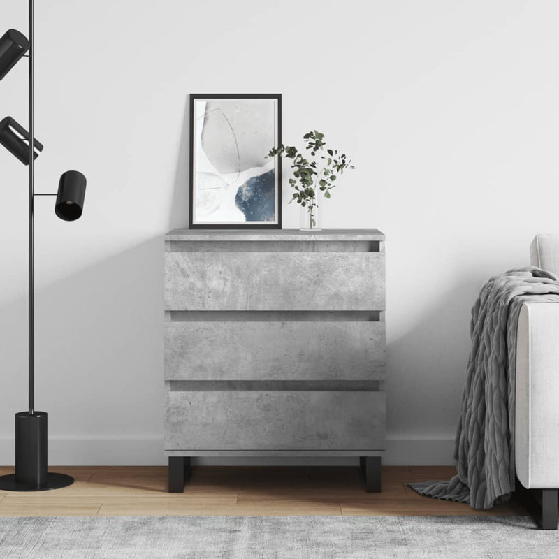 Manoj End Table, Concrete Grey