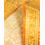 Tapis orange / beige en laine noué à la main de conception unique 8 pi 1 po x 10 pi New Age