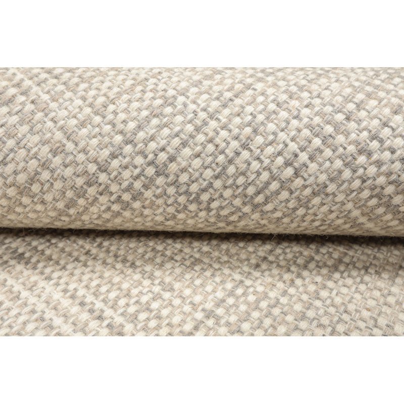 Tapis multicolore en laine tissé à la main beige à plat Nouvelle-Zélande, Rectangle 6 pi x 9 pi