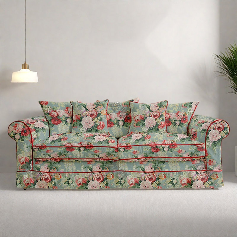 Creative Retro Sofa, Green/Red