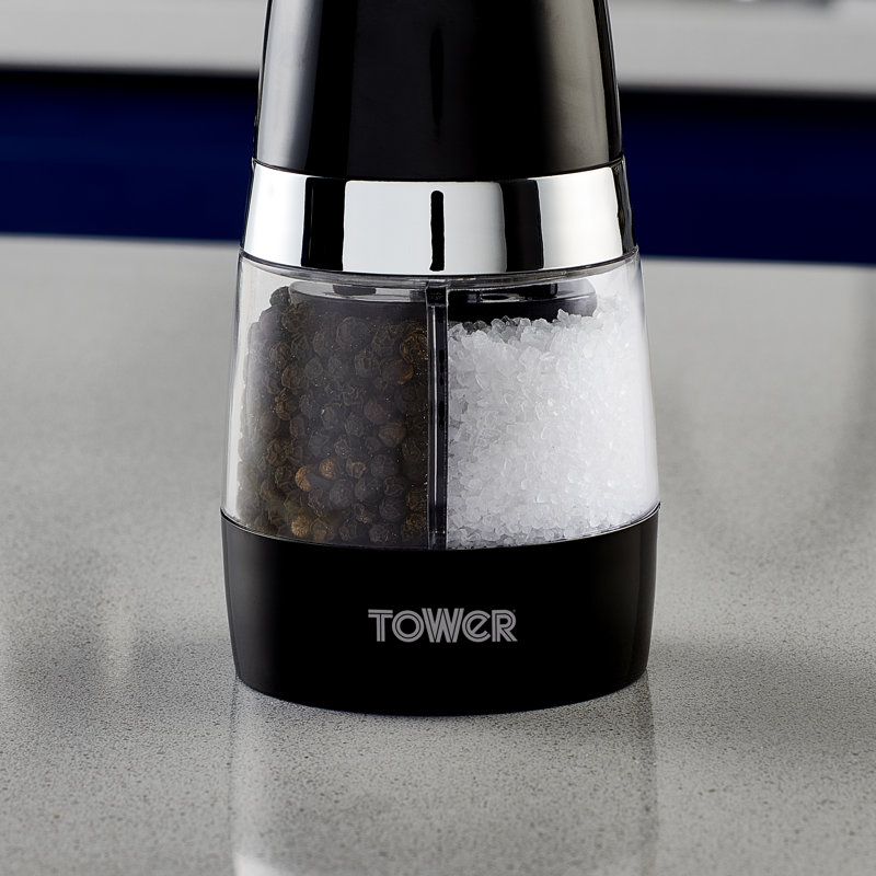 Duo Electric 2-in-1 Salt and Pepper Mill, Black