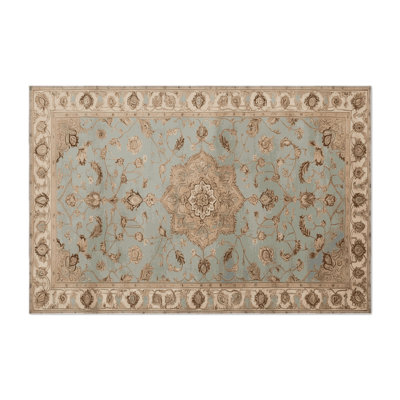 Tabriz Beige Indoor and Outdoor Area Rug