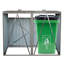 La remise à poubelle permet de ranger 2 poubelles en métal pour le rangement des ordures