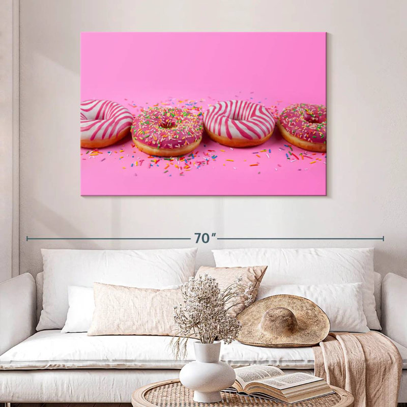 Beignets roses pastel Yarlin, H 32 po x l 48 po